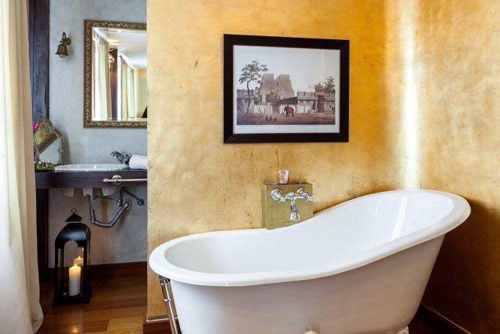 Koupelna v ubytování Hotel Boutique Valle de Oca