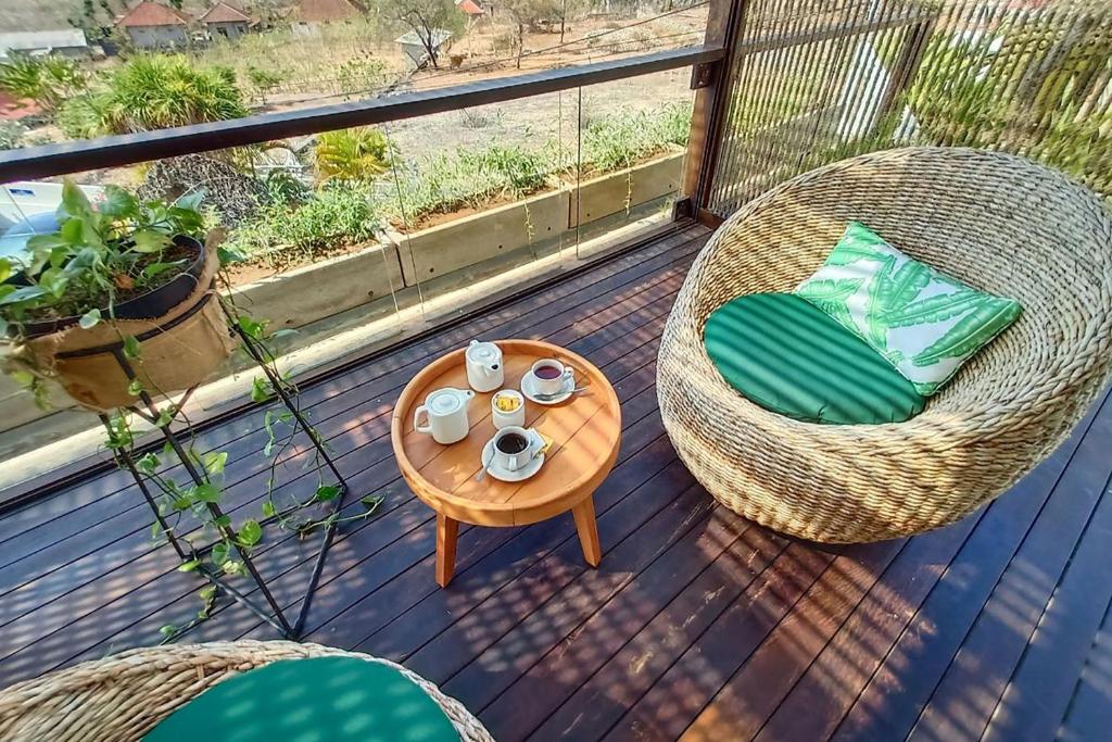 Uma varanda ou terraço em Nunamkhalu Private Villa and Spa