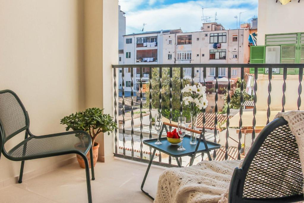 A balcony or terrace at The Boc Suites