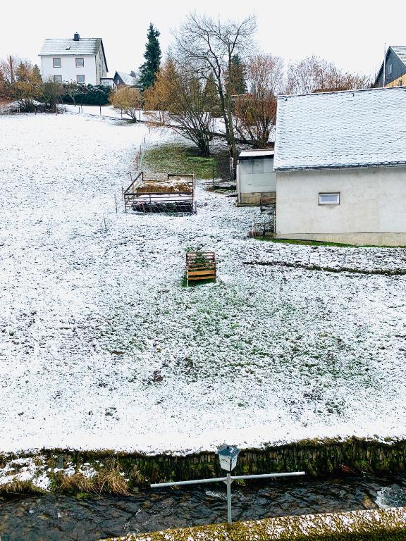 Pension Weiberwirtschaft in Pobershau v zimě