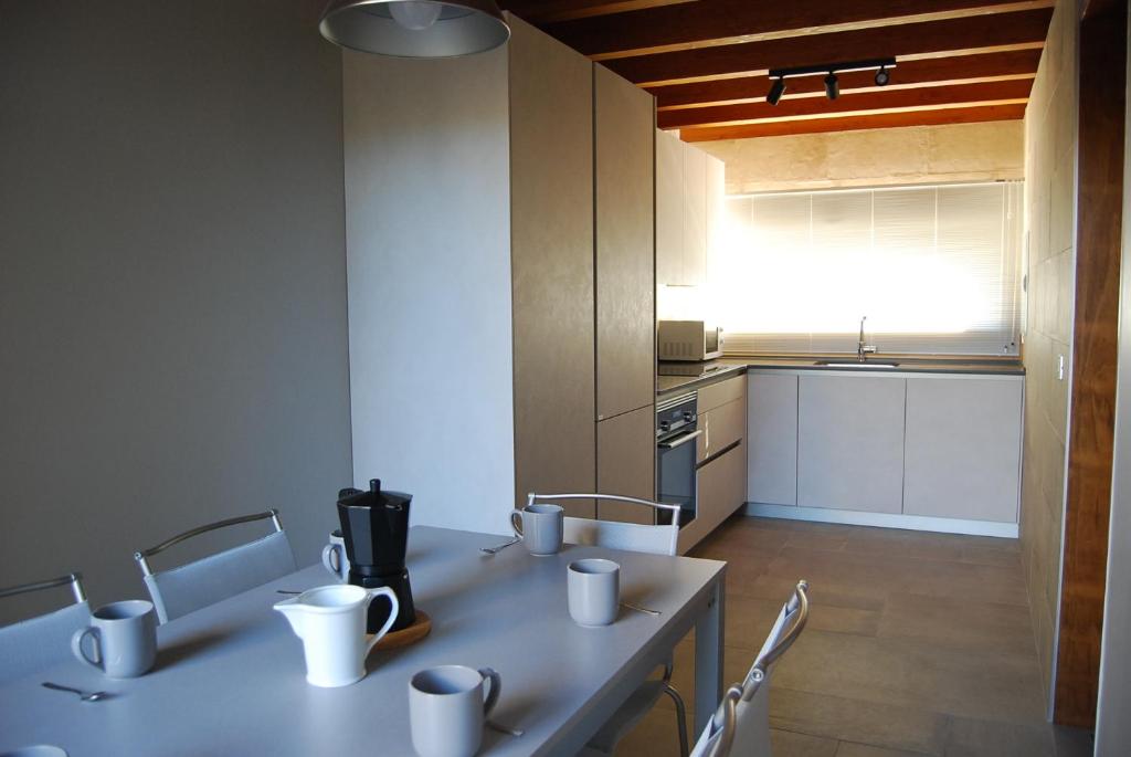 Kuchyň nebo kuchyňský kout v ubytování Casa Rural Harri Etxea