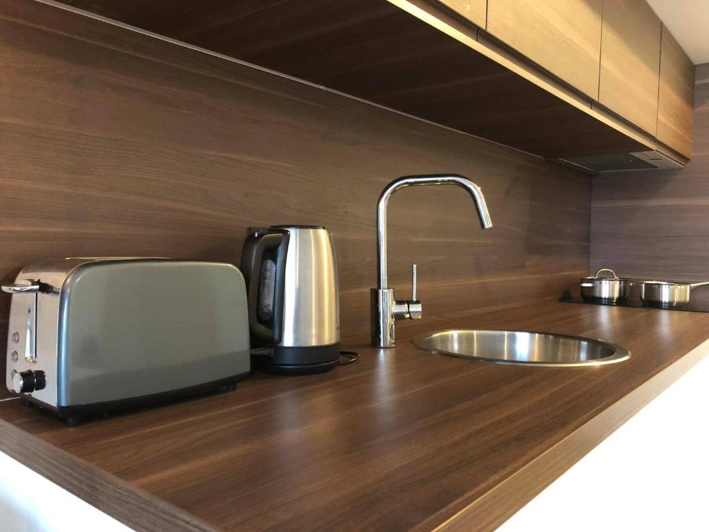 Kuchyň nebo kuchyňský kout v ubytování Apartment Fruithof Tack