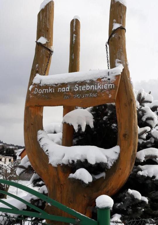 Domki nad Stebnikiem v zime