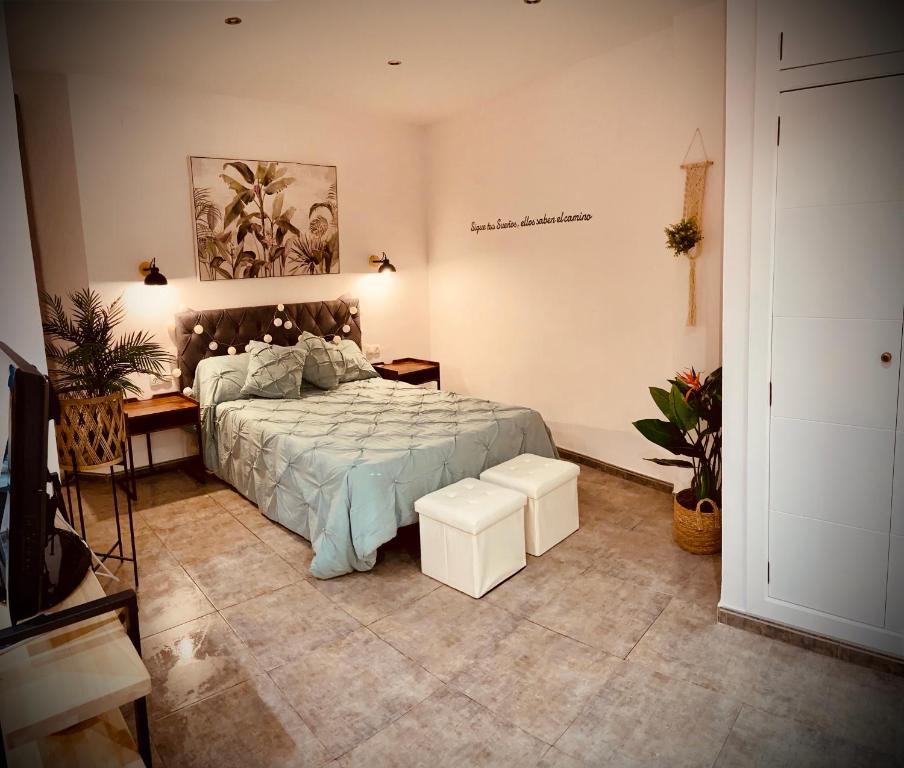 Postel nebo postele na pokoji v ubytování Apartamento pleno centro Wallada