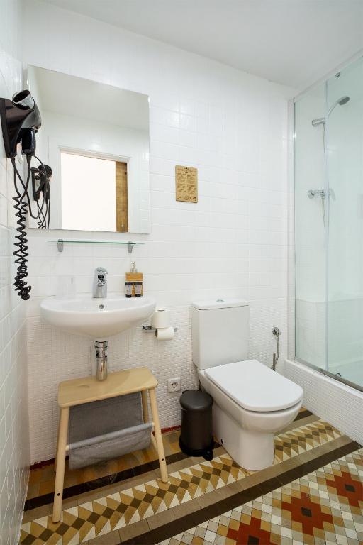 Kúpeľňa v ubytovaní Hostal Girona