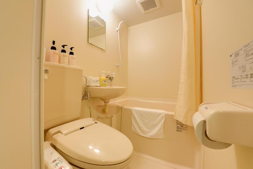 Koupelna v ubytování Aiwa no Mori Hotel