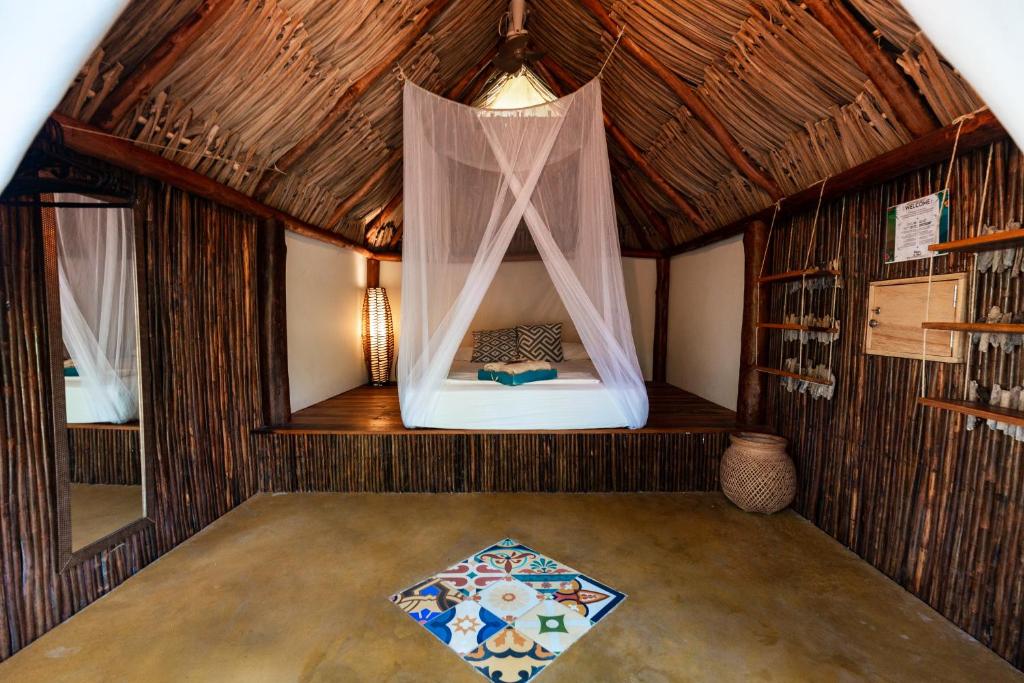 Voodi või voodid majutusasutuse Bohemia Beach Tayrona toas