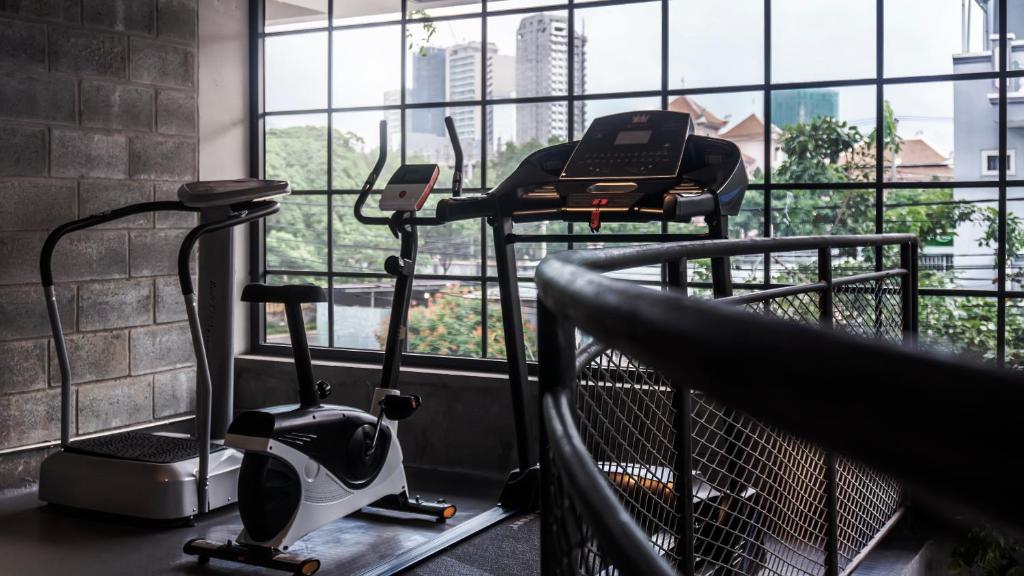 Fitness centrum a/nebo fitness zařízení v ubytování Bridges Danang Boutique Hotel