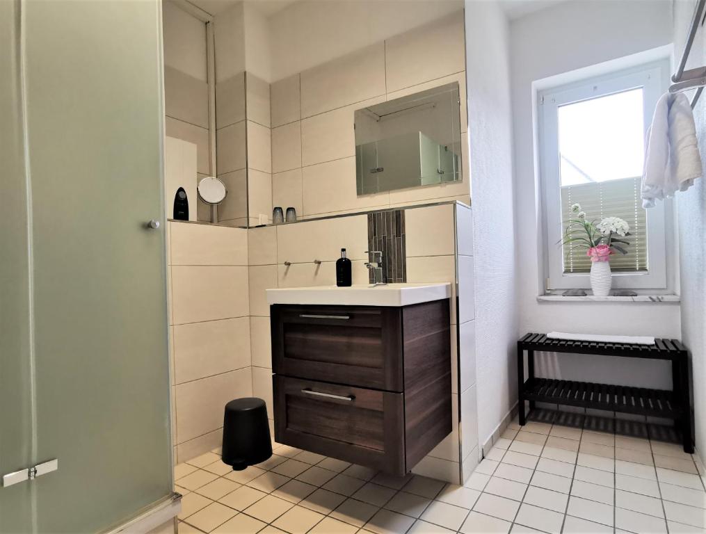 Koupelna v ubytování Apartments mit Flair