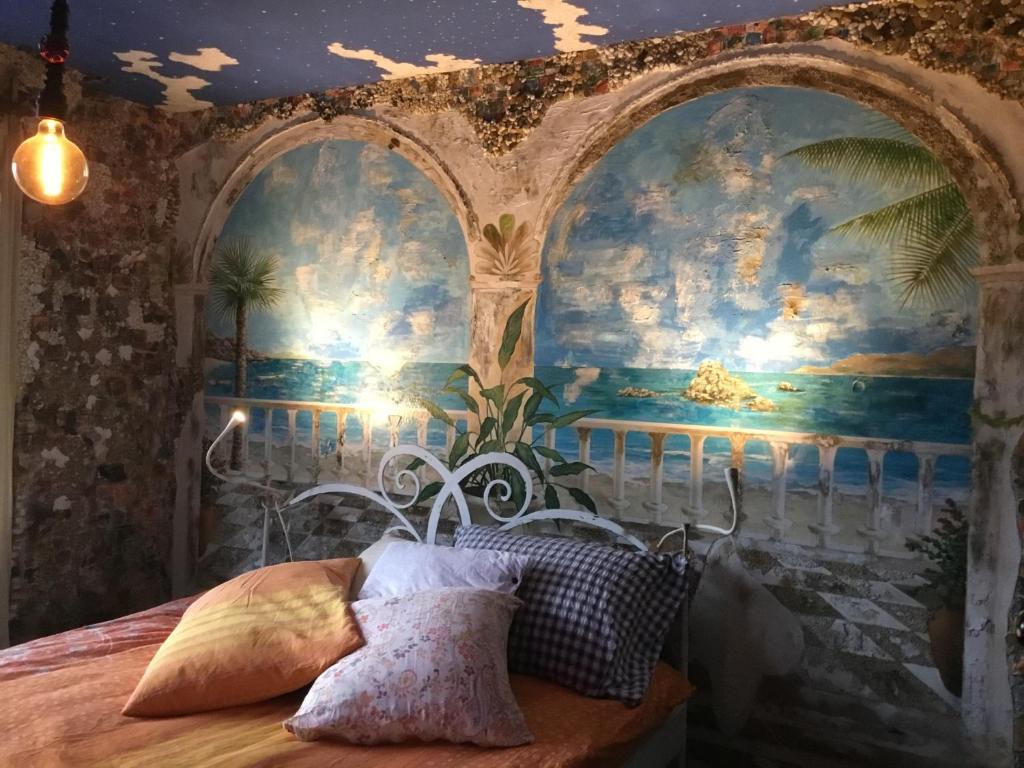 Postel nebo postele na pokoji v ubytování Casa toscana