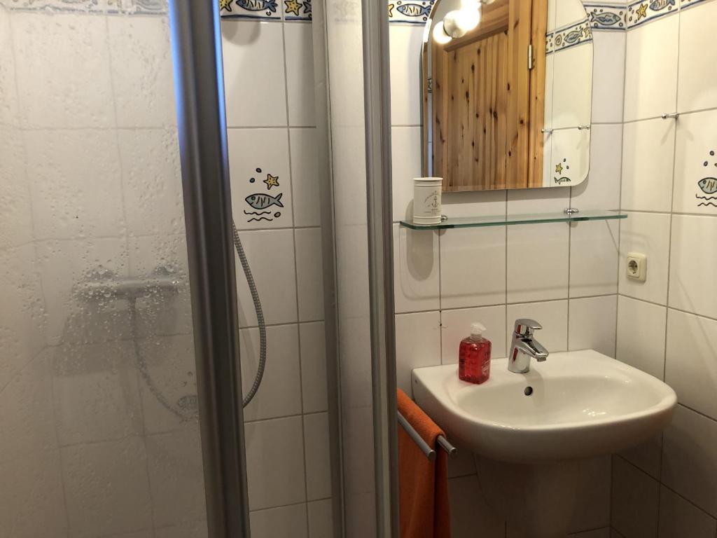 Koupelna v ubytování Ferienwohnungen Camping SPO OHG