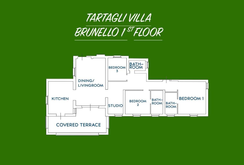 Plan piętra w obiekcie Tartagli Luxury Villa with Pool - a Fontanaro Property