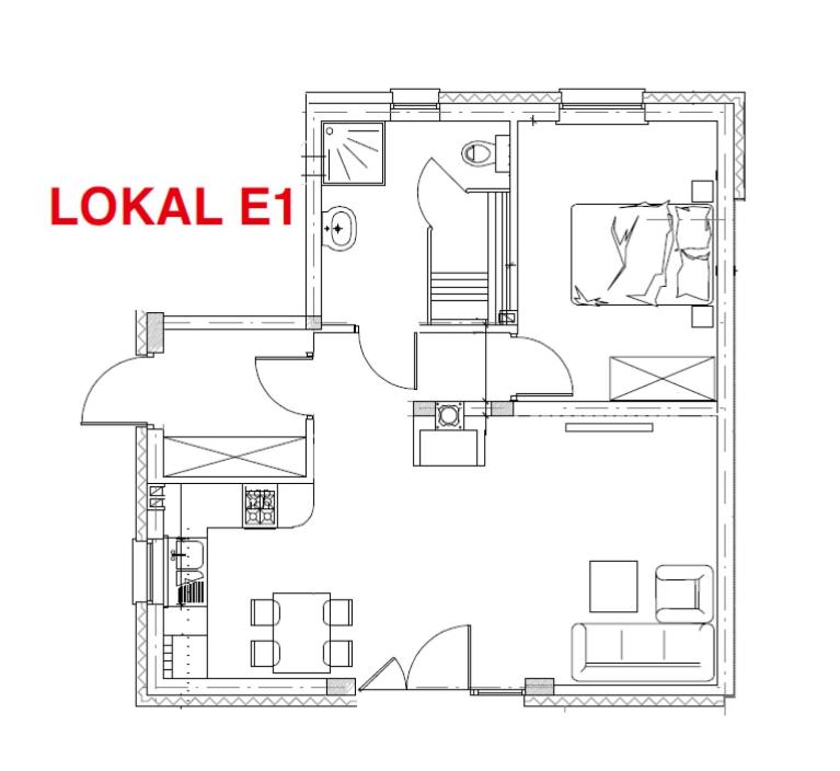 Plan piętra w obiekcie Apartament Strumień