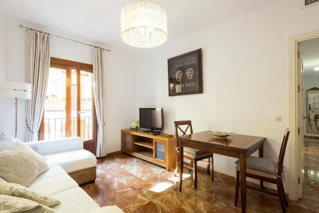 TV a/nebo společenská místnost v ubytování Veoapartment Santa Cruz