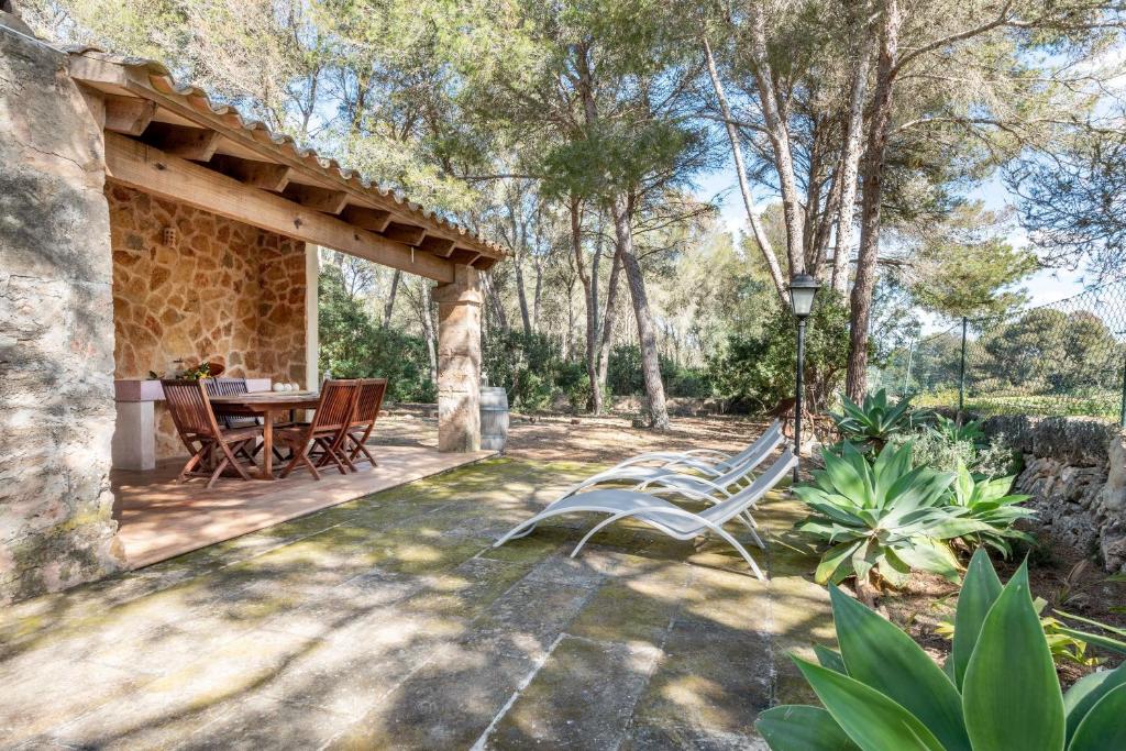 A garden outside Marina Ses Covetes