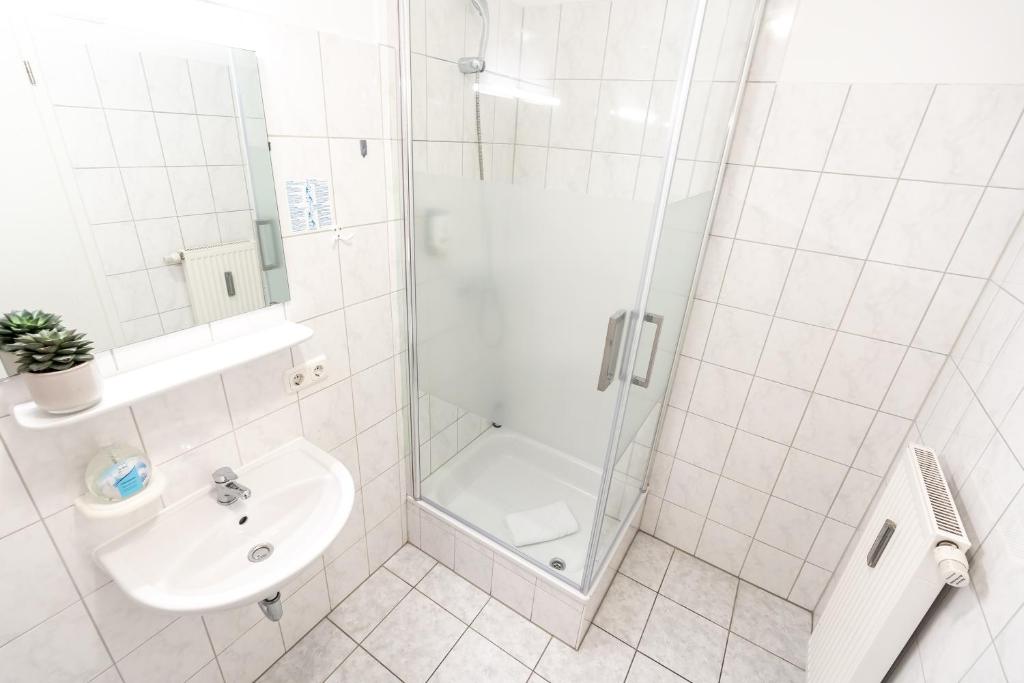 Koupelna v ubytování Hotel Fresh INN