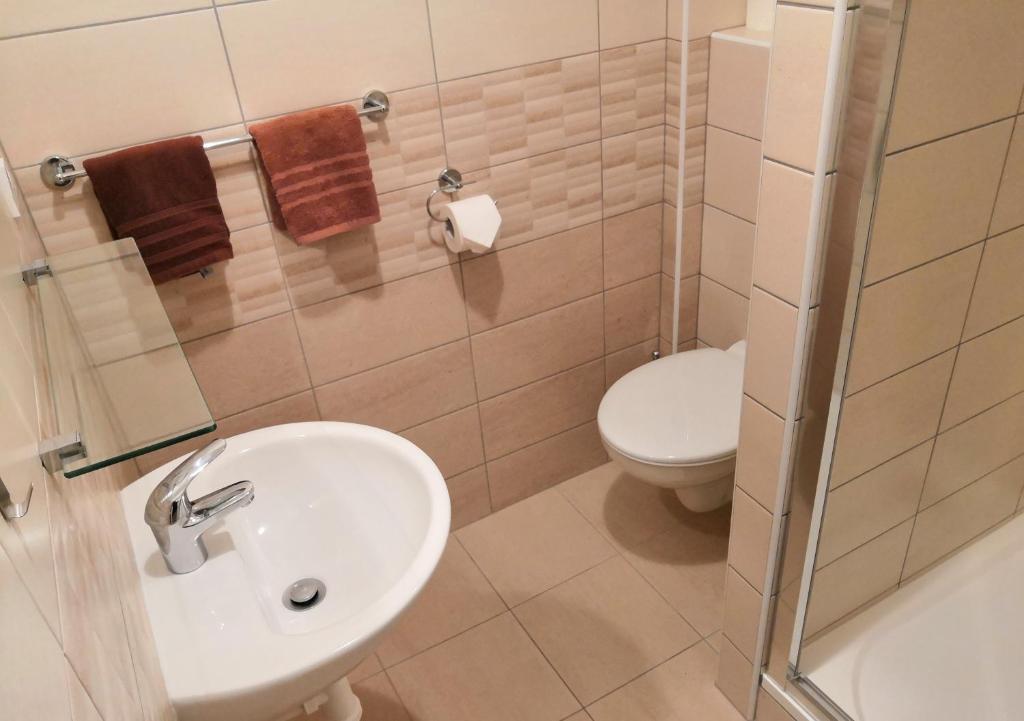 Koupelna v ubytování Hotel Marianeum