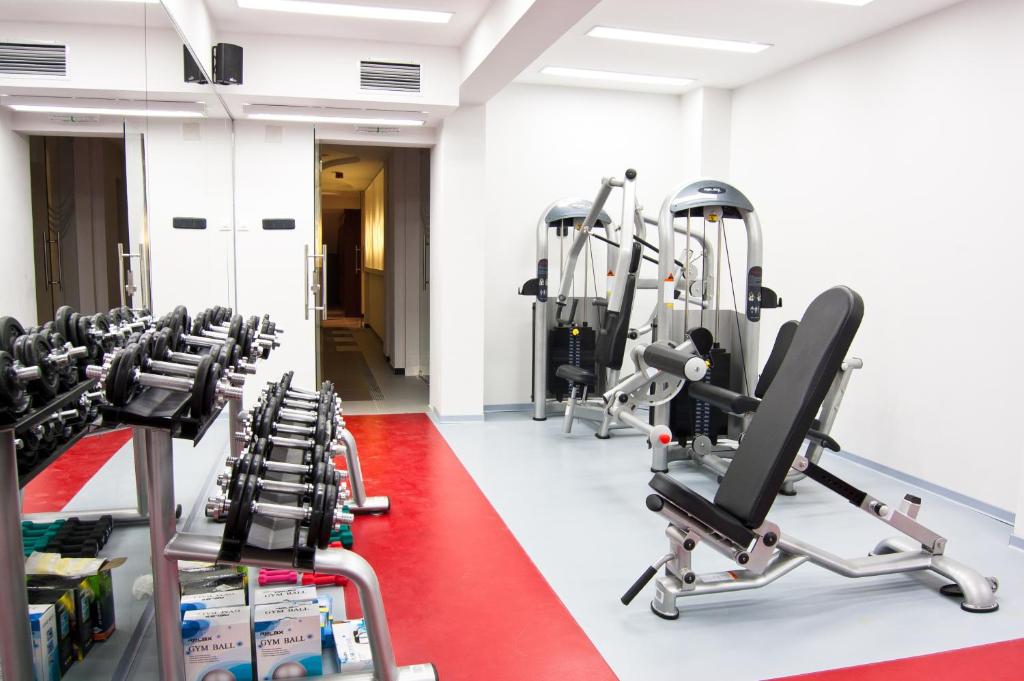 Fitness centrum a/nebo fitness zařízení v ubytování Hill Hotel Wellness & Spa