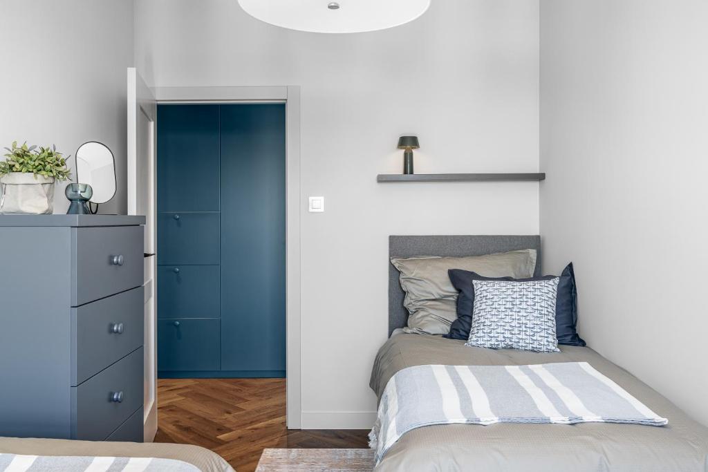 Posteľ alebo postele v izbe v ubytovaní Sea view apartment
