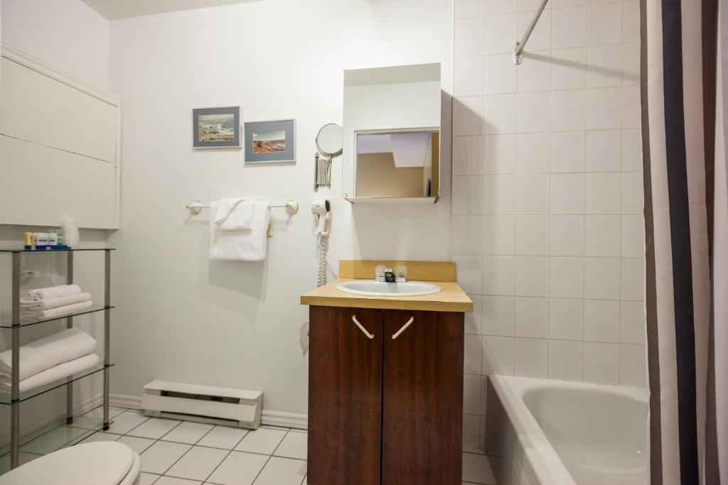 Koupelna v ubytování Hotel Abri du Voyageur