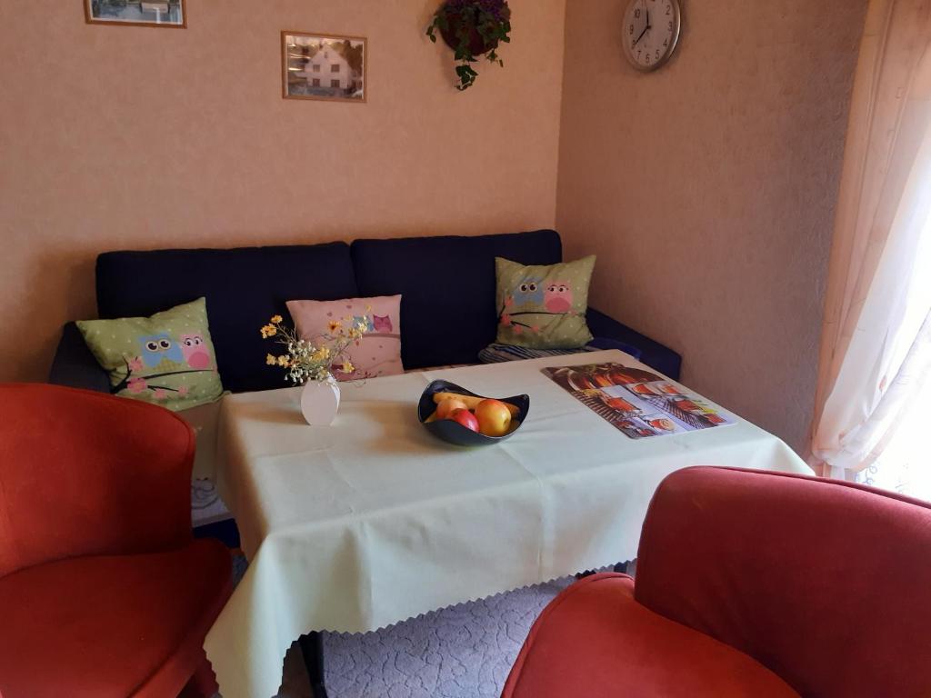 Posezení v ubytování Ferienwohnung Loos