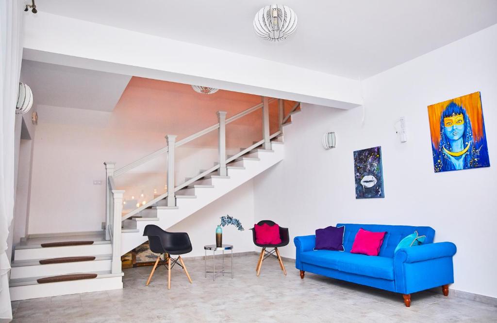 Posezení v ubytování TURQUOISE HOUSE