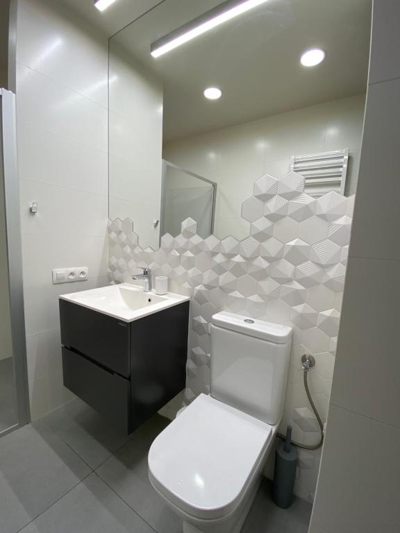 Kúpeľňa v ubytovaní Stylowy 2-pokojowy apartament 5 min. od Rynku