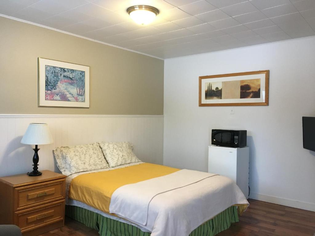 Postel nebo postele na pokoji v ubytování Motel le Sabre