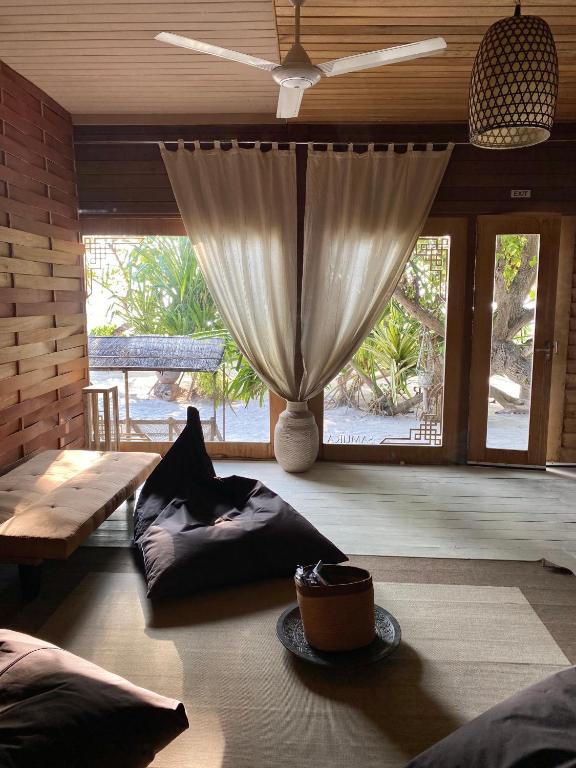 Posezení v ubytování Samura Maldives Guest House Thulusdhoo