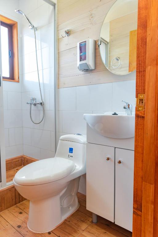 Koupelna v ubytování Hostel Moreno