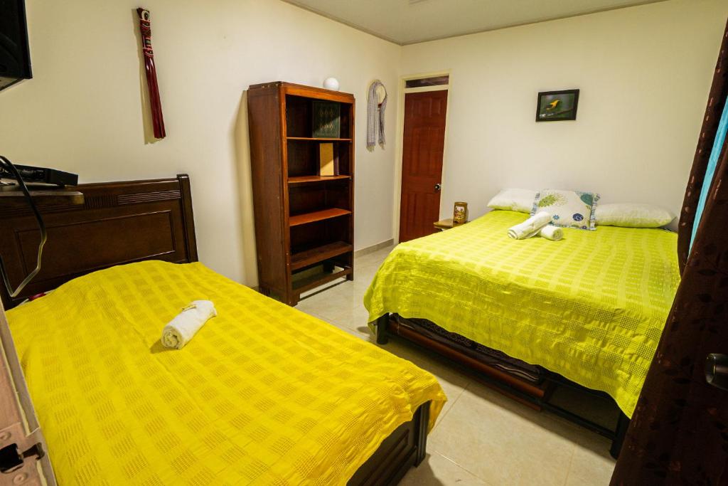 Voodi või voodid majutusasutuse Casa Campesina Hostel toas