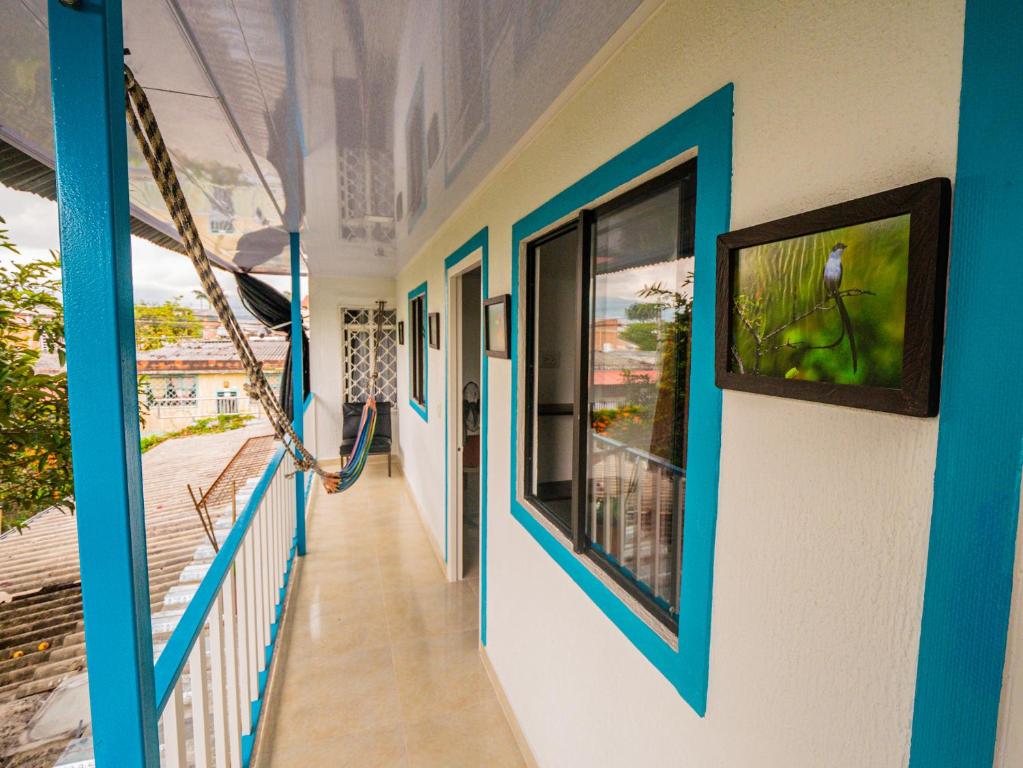 Rõdu või terrass majutusasutuses Casa Campesina Hostel