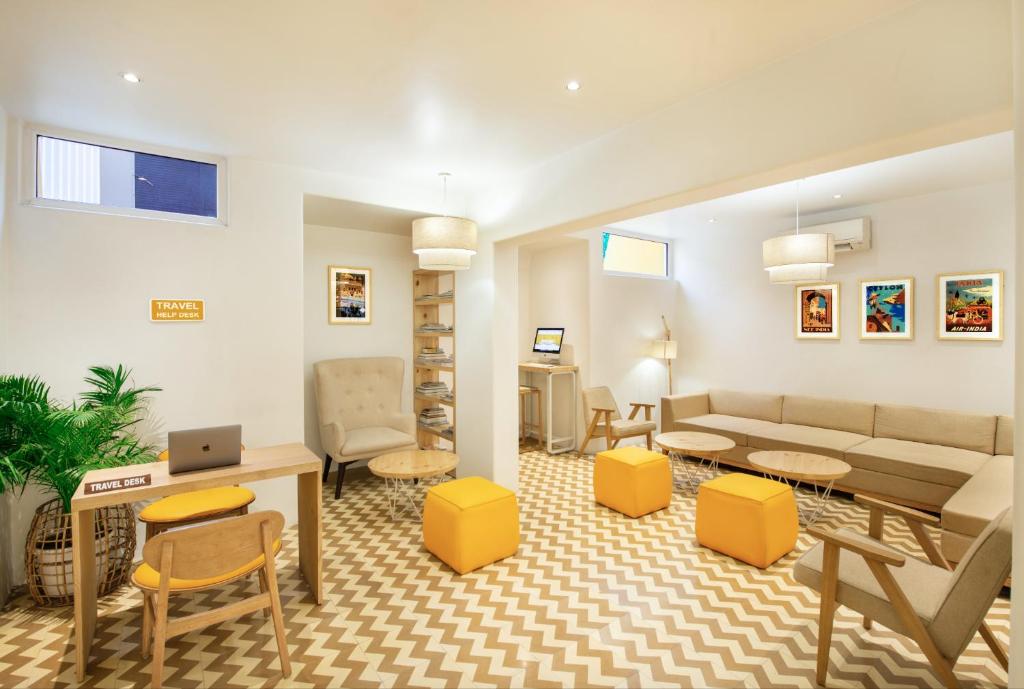 Zona de estar de bloomrooms @ Janpath