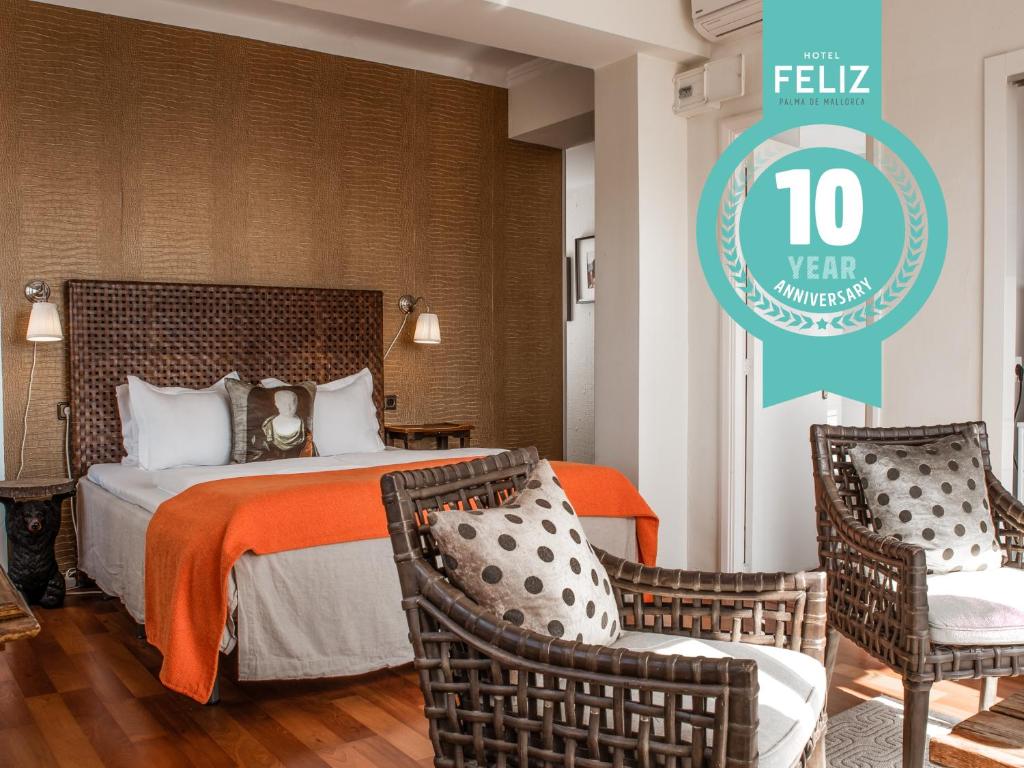 Postel nebo postele na pokoji v ubytování Hotel Feliz
