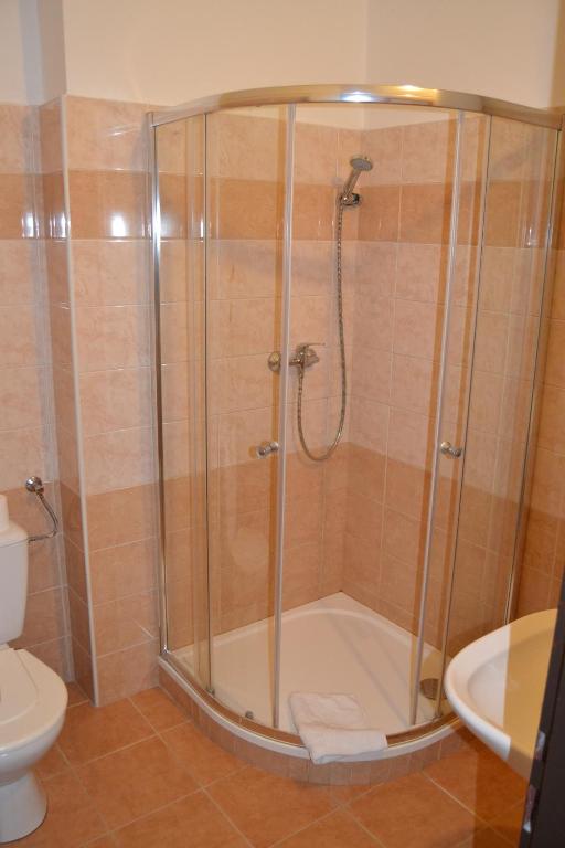 Koupelna v ubytování Hotel Bohemians