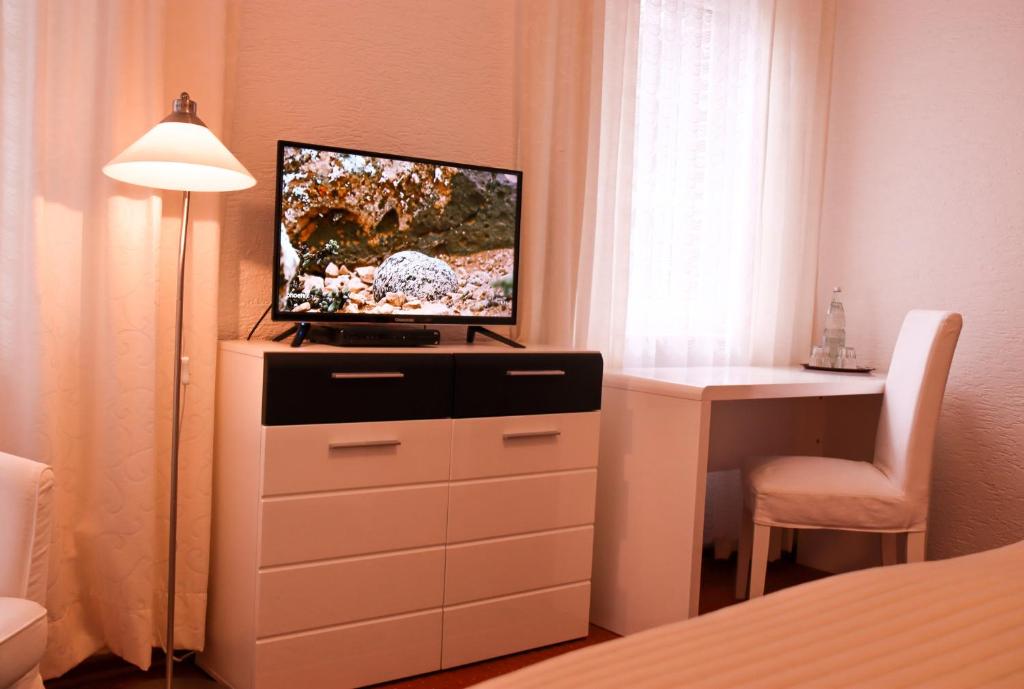 TV a/nebo společenská místnost v ubytování Landhotel-Restaurant Schwalbennest