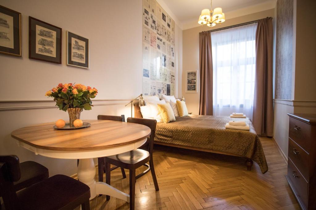 Posteľ alebo postele v izbe v ubytovaní Scharffenberg Apartments Main Square
