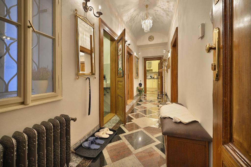 Postel nebo postele na pokoji v ubytování Apartman Dalia Janáčkovo nábřeží