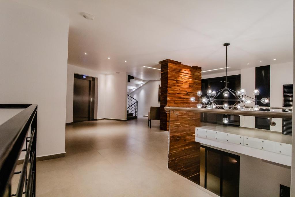Kuchyň nebo kuchyňský kout v ubytování HOTEL MINA REAL MATEHUALA