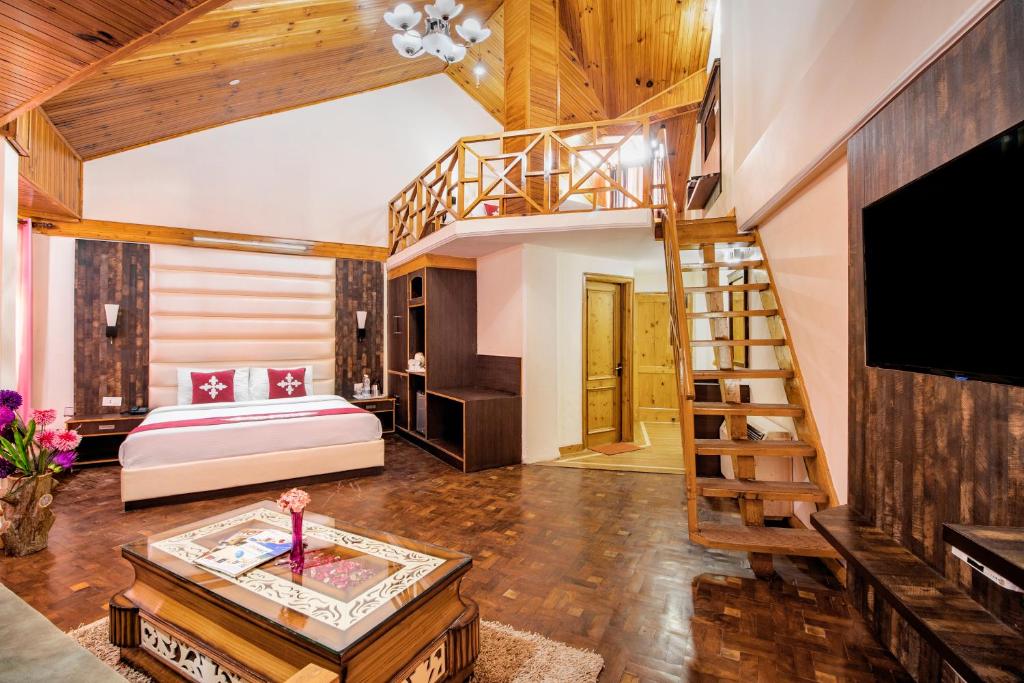 Postel nebo postele na pokoji v ubytování Snow Valley Resorts & Spa Manali