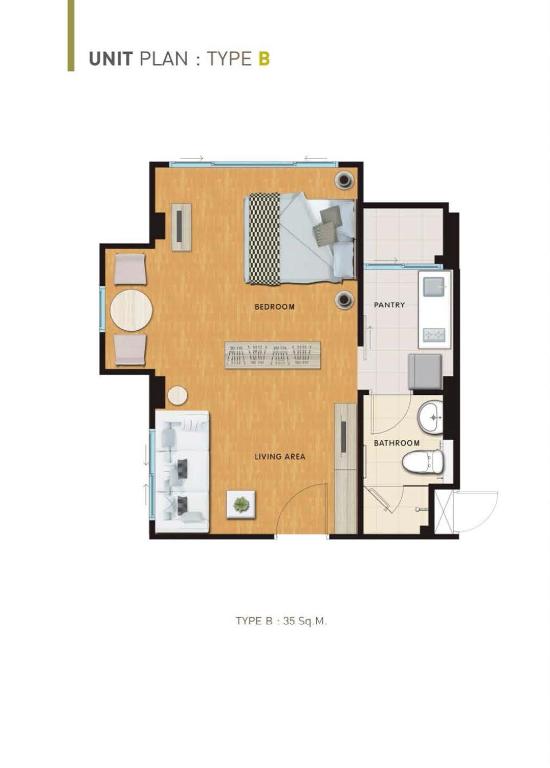 Půdorys ubytování Hill Myna Condotel Official Account