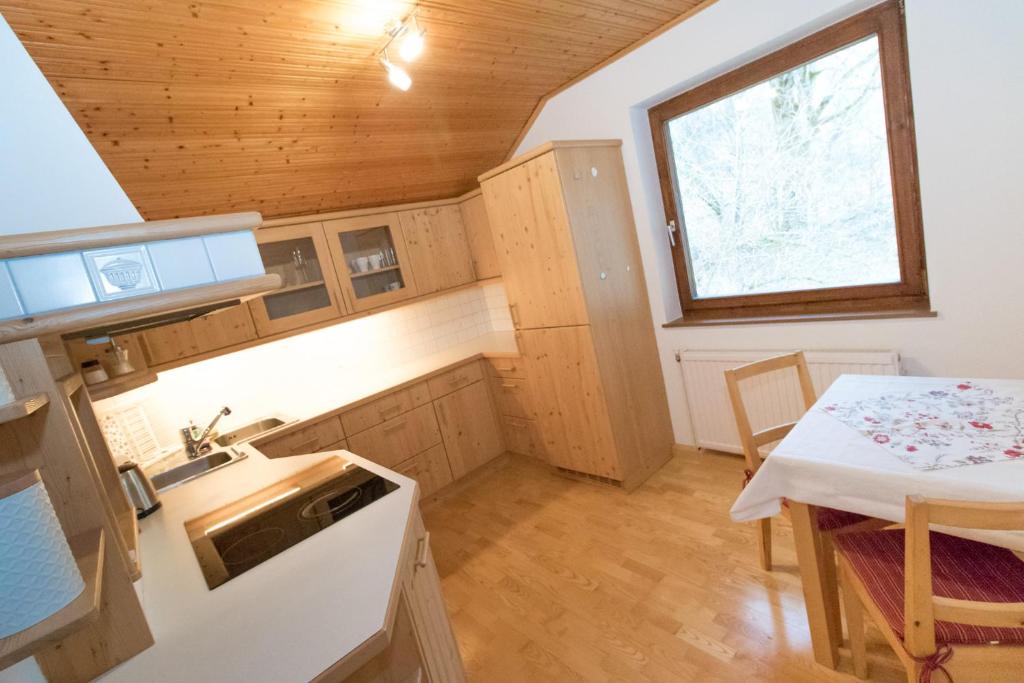 Kuchyň nebo kuchyňský kout v ubytování Apartmenthaus AMELIE
