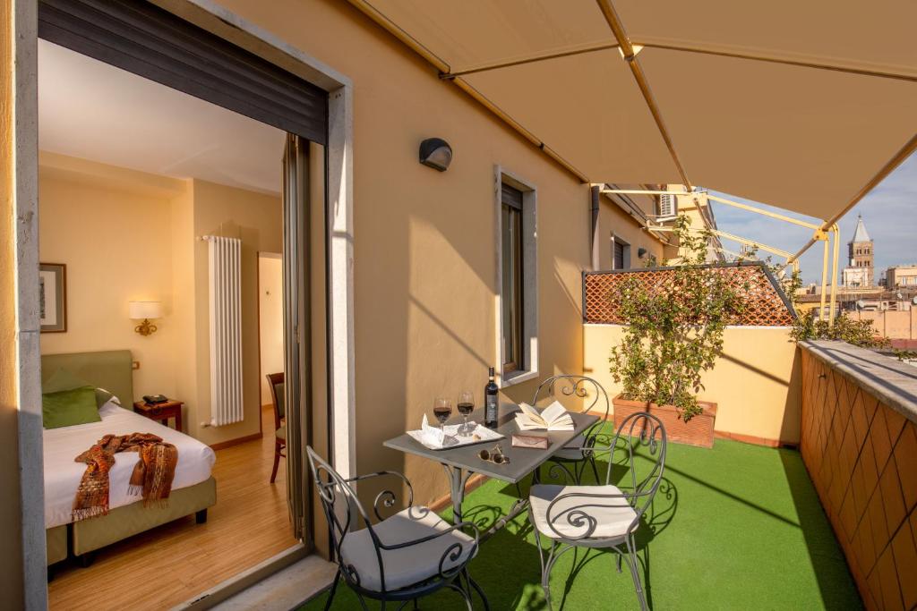Balkón nebo terasa v ubytování Hotel Colosseum