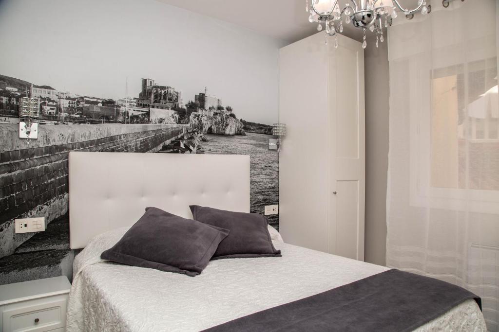 Postel nebo postele na pokoji v ubytování Alojamientos Rooms Catamarán