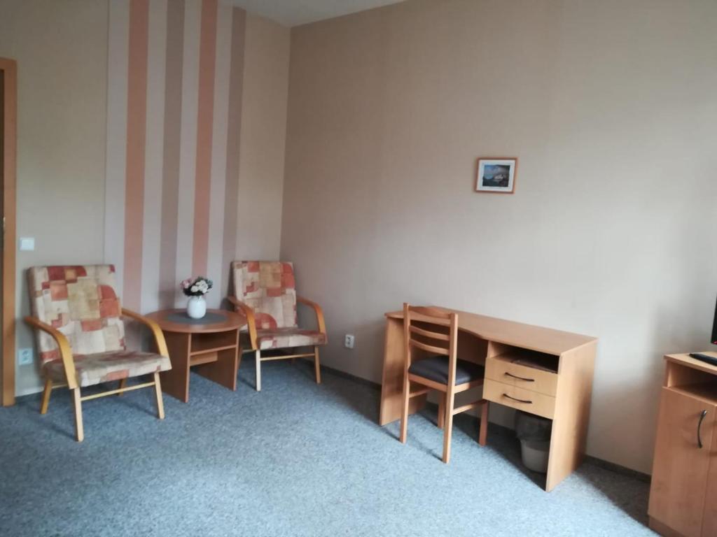 Istumisnurk majutusasutuses Hotel Kralicek