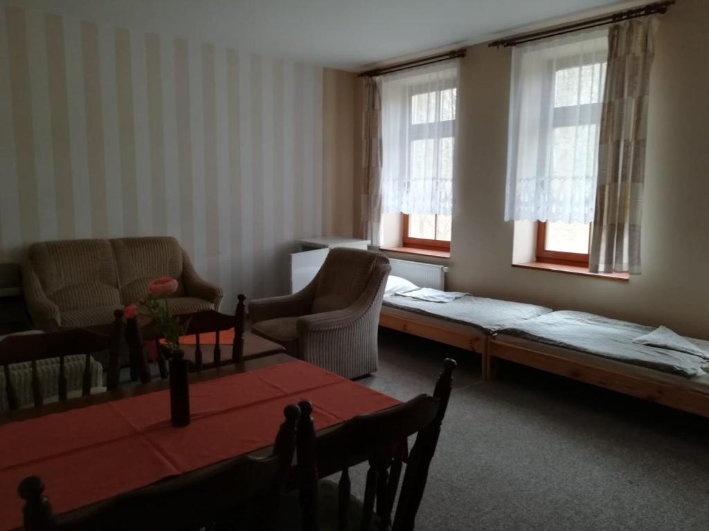 Istumisnurk majutusasutuses Hotel Kralicek