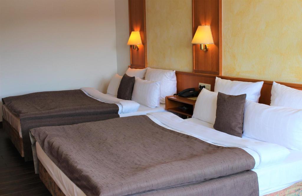 Postel nebo postele na pokoji v ubytování Hotel Pirsch