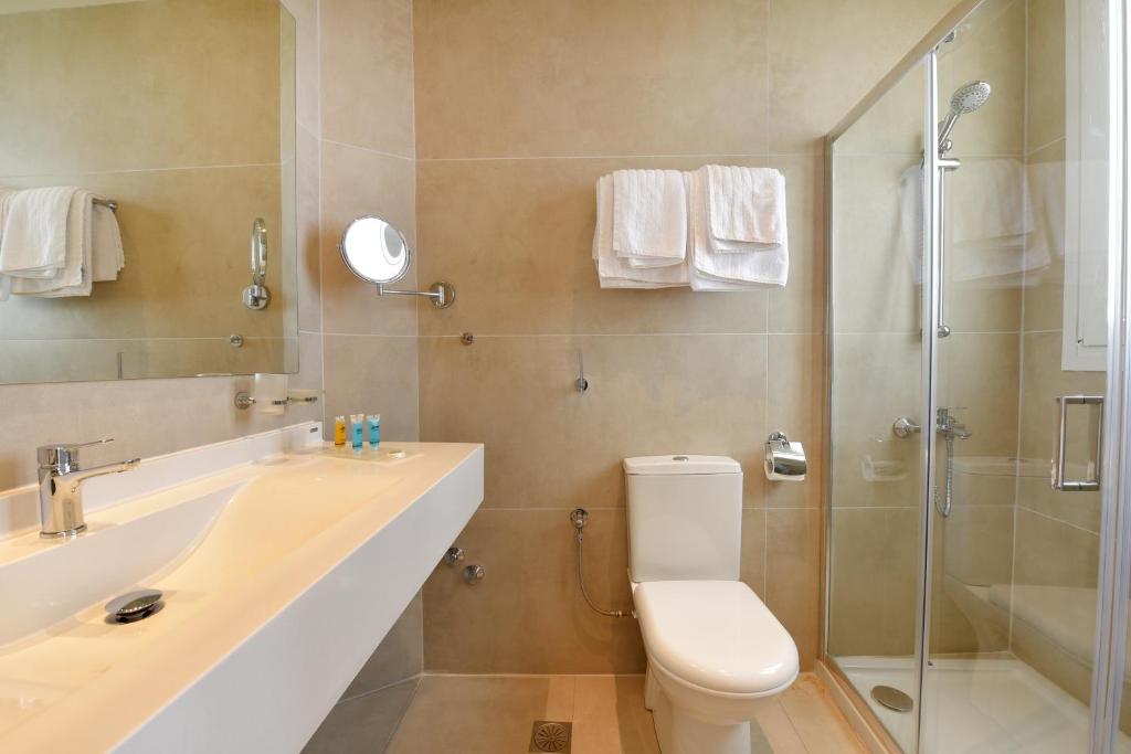 Koupelna v ubytování Hotel Hermes