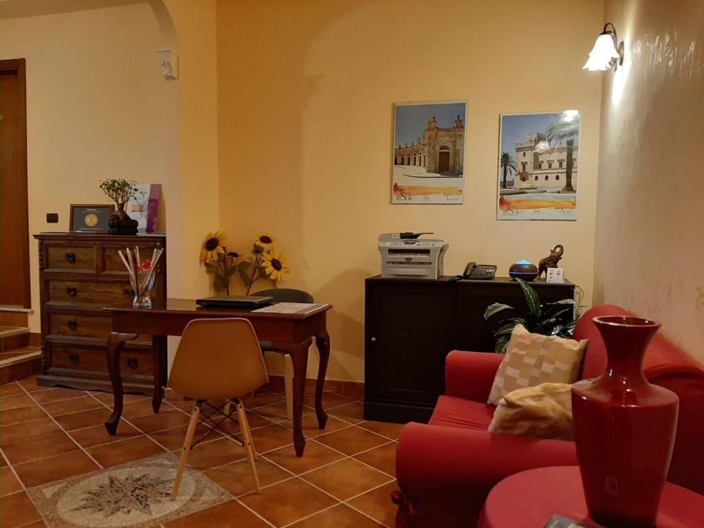 Posezení v ubytování Holiday Rooms Portale Pirrera