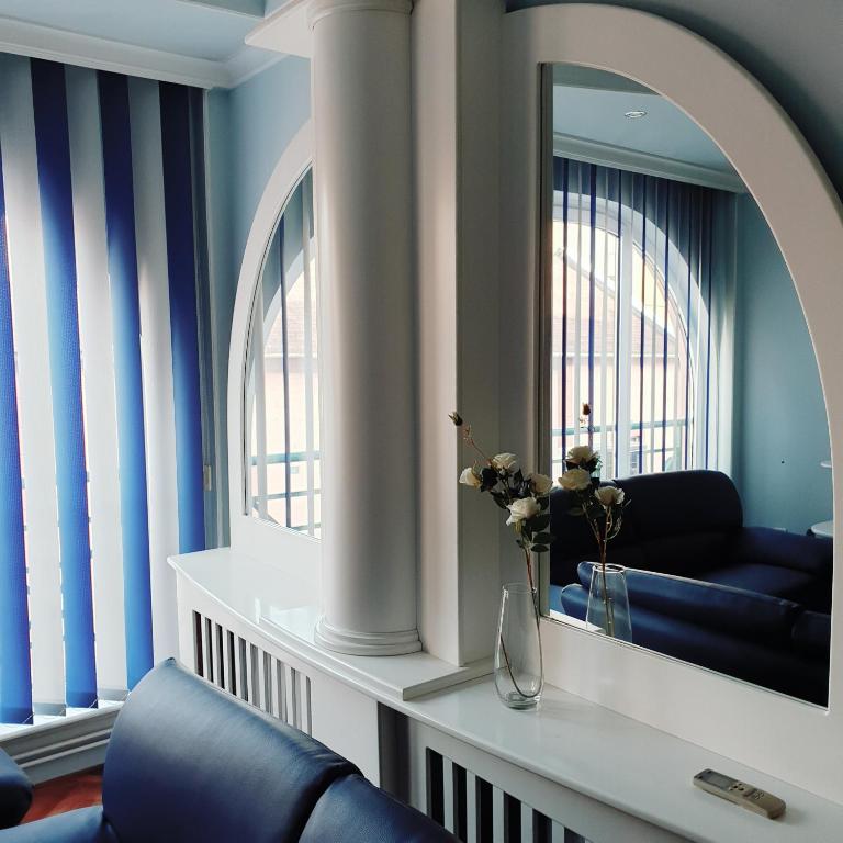 Χώρος καθιστικού στο Blue apartman